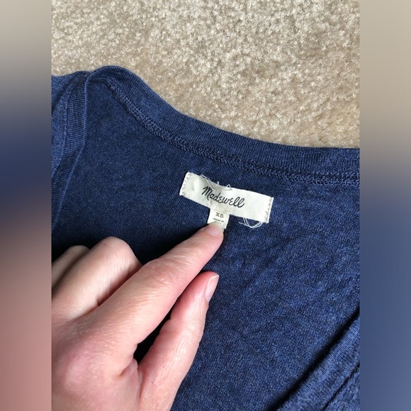 Madewell Women’s XS Navy Blue Jersey Knit Tank Midi Sleeveless Dress w/Slits EUC - Picture 5 of 10